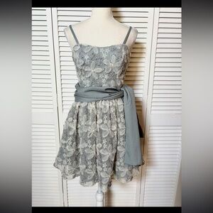 Dress The Population 3D Floral Embroidered Fit & Flare Cocktail Sample Dress XS